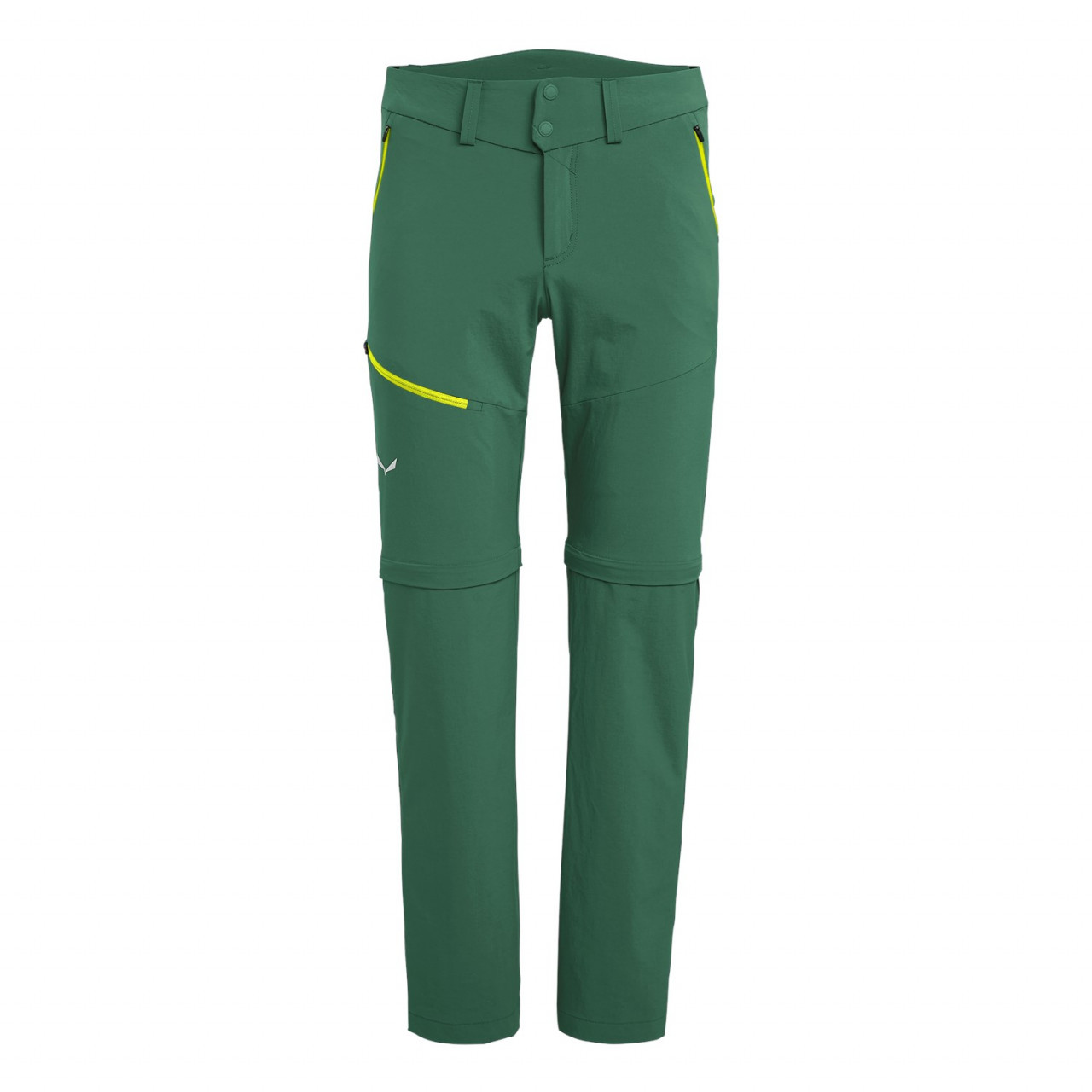 Pantalones Softshell Hombre Chile - Salewa Puez 2 Durastretch Zip-Off - Verde - XEYG-94516